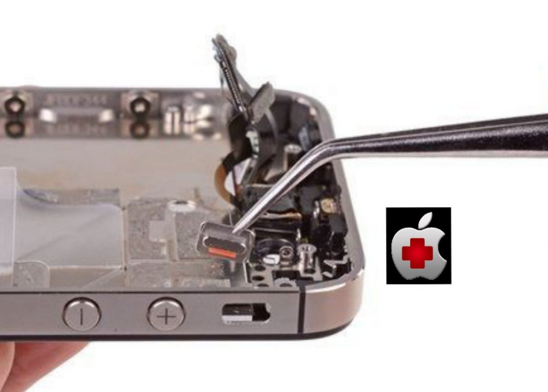 تعویض دکمه سایلنت آیفون ۴ اپل